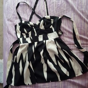Black & White Corset Top
